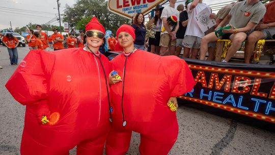 PHOTO BY DAVE WILSON During the 2025 Founders Day Parade, many groups had participants both walking and on floats.