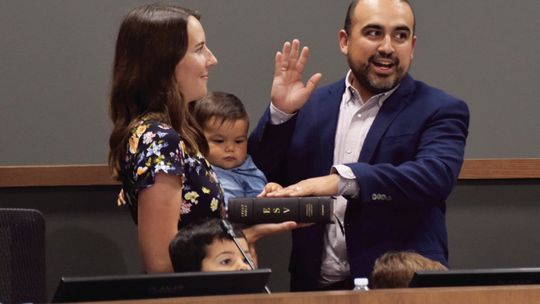 City council members sworn in for next terms; New vendor selected for solid waste services