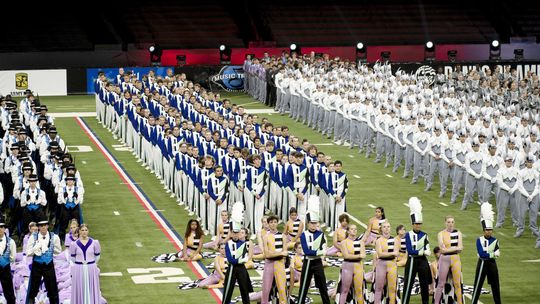 PHOTO BY KIM DEL ANGEL The band waits for results at the BOA Grand Nationals.