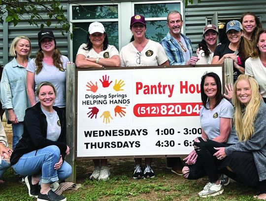 Dripping Springs Elite supports Helping Hands with 1,000 pounds of food, plus volunteer service