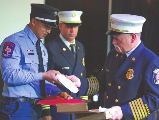 Fire Rescue welcomes new firefighters, awards veterans