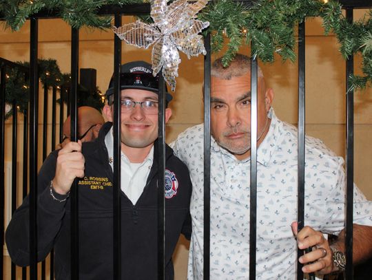 Photo courtesy of Hays County Sheriff’s Office From left: Justice of the Peace Maggie Moreno, Sergeant Investigator Shane Teague and Deputy Alyssa Davenport at the Brown Santa Event.