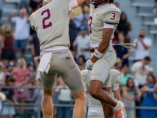 PHOTO BY CORTNI REID The Tigers had to play Bowie without receivers Cooper Reid and James Montgomery.