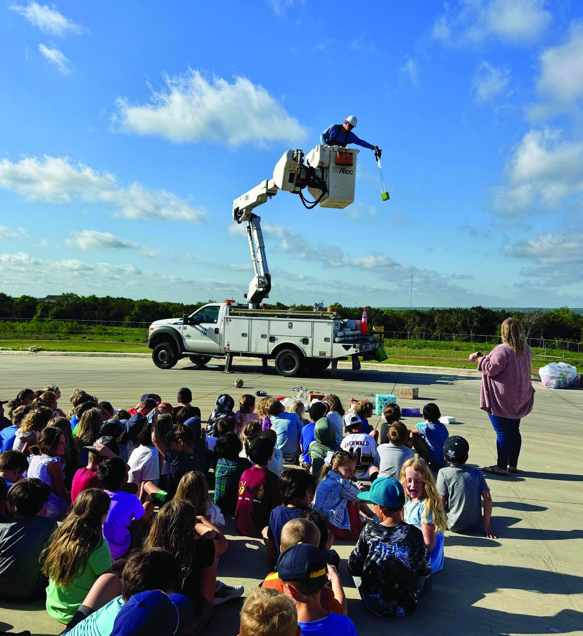 Cypress Springs students conduct egg drop with PEC