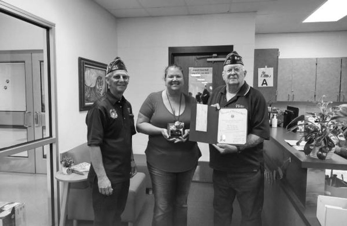 Local middle school teacher recognized by VFW