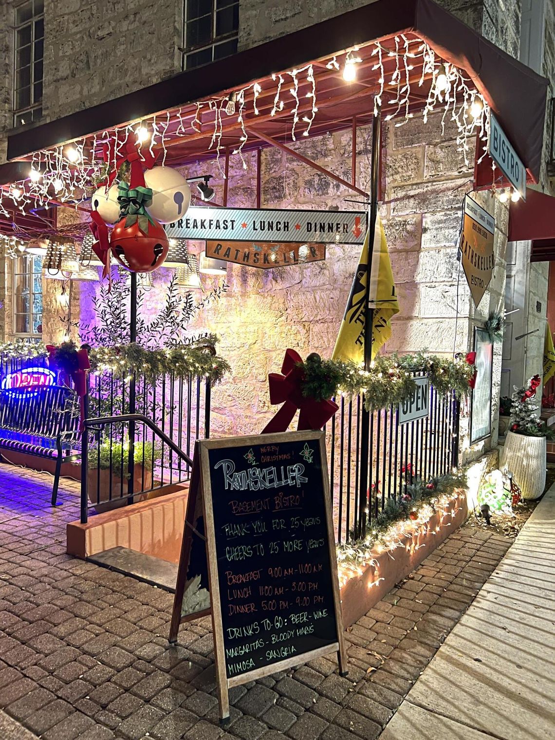 PHOTO BY LAURIE ANDERSON  Steps lead down to the Rathskeller restaurant.