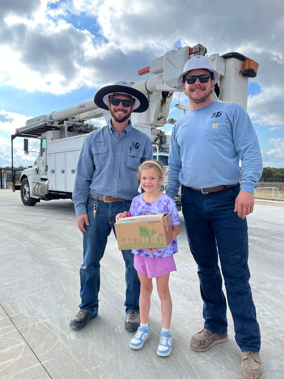 PEC lineworkers help Cypress Springs students put egg-drop designs to the test PEC lineworkers help Cypress Springs students put egg-drop designs to the test