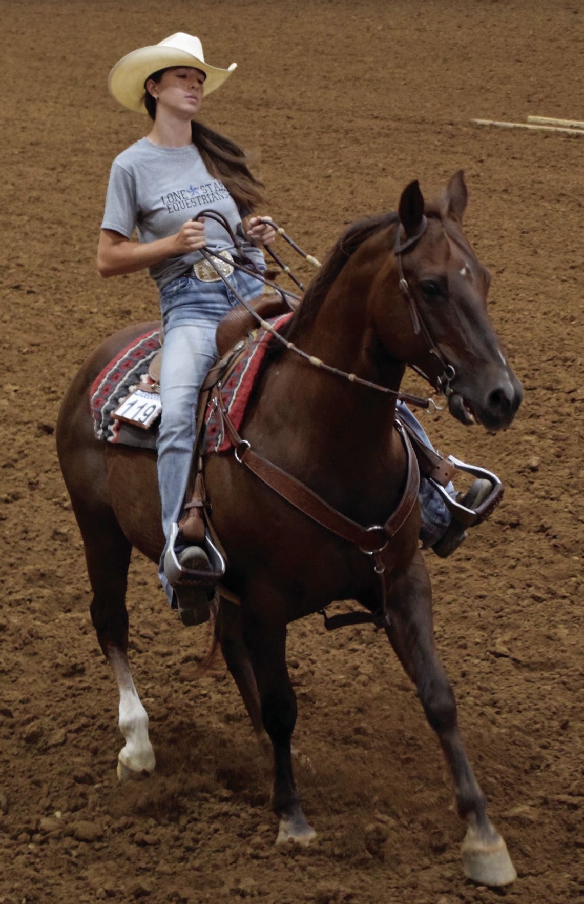 Riders practice skills at ranch horse show