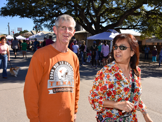 Former City Council Person Charles Busbey and his wife Frances enjoyed some early shopping.