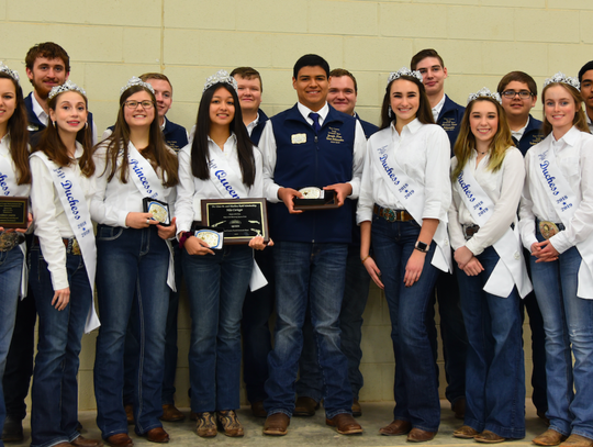 The Hays County Livestock Show 2019 Queen’s Court.