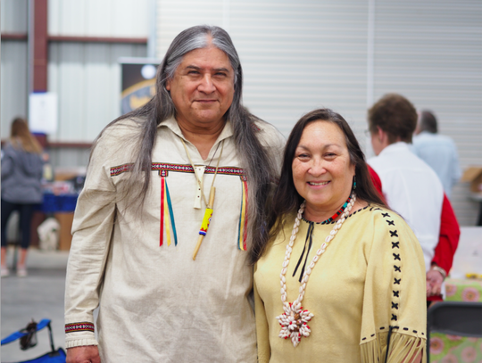 Tejas Winds Lasard “Chief” Arrida and Julie Land Bridges were on hand to tell Native American Indian stories about the night sky.