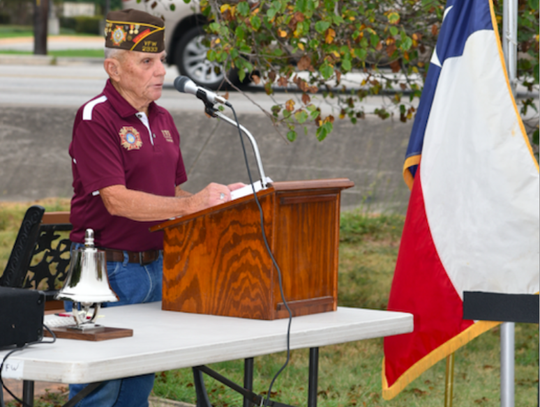 VFW Commander Ronnie "Shorty" Barnett delivered brief remarks.