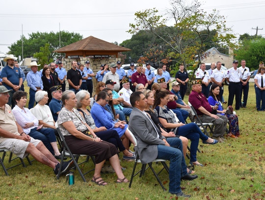 The Patriot’s Day Ceremony was heavily attended. Area veterans and first responders were honored guests.