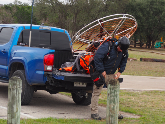 Putting on the gear is a remarkably quick process.