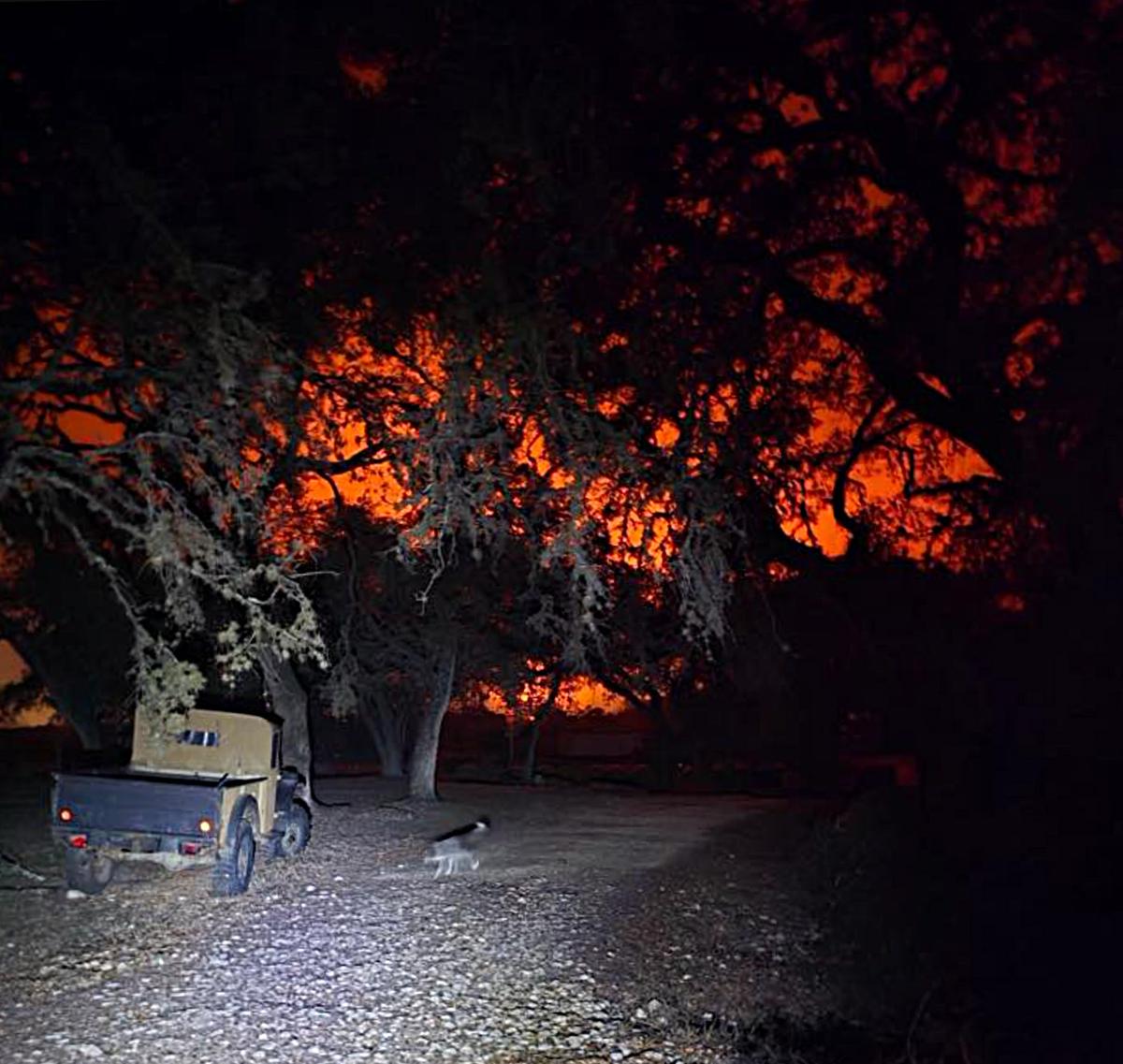 PHOTO BY MADELLINE MATHIS  A transformer that exploded near Camp Lucy started...