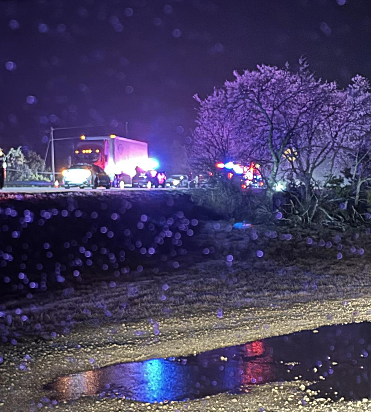PHOTO BY DEAN BUERSCHINGER Roads around the area were icy and slick, resultin...