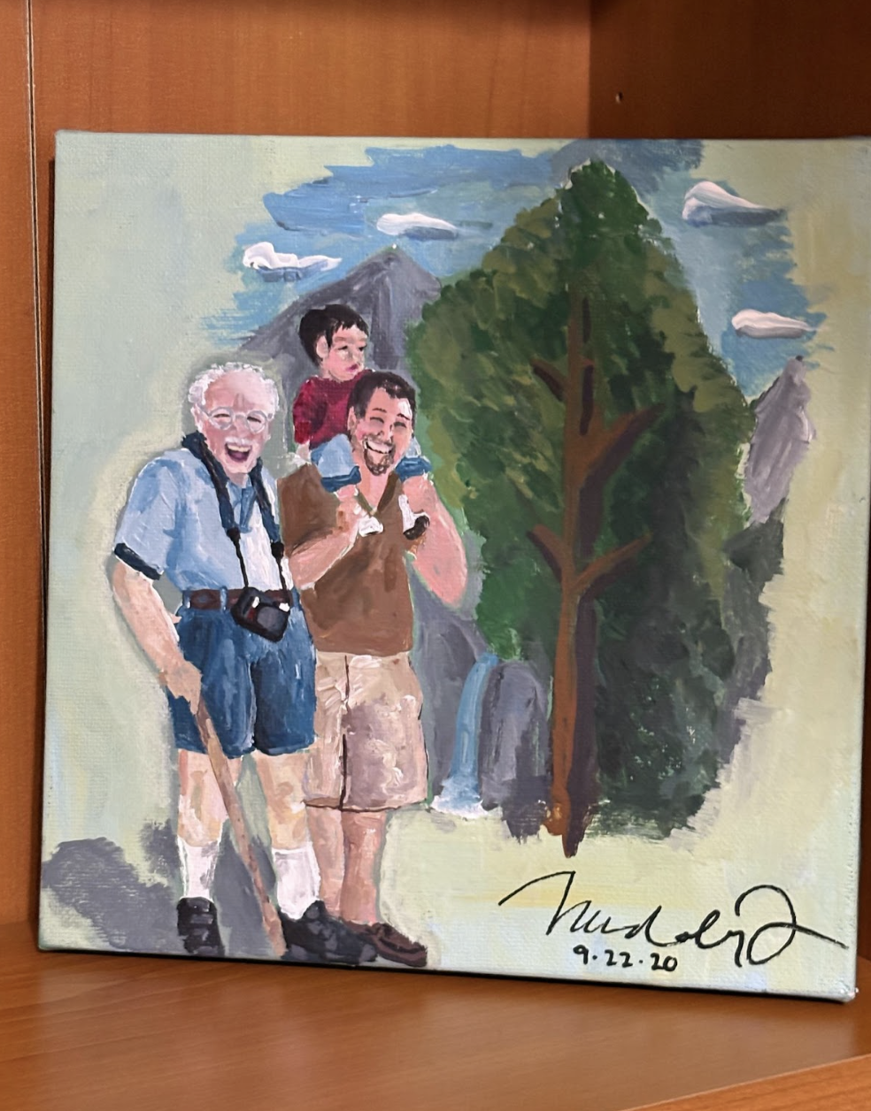 ‘3 Generations’ by Maddie Friedman: me with my father and son on a hike