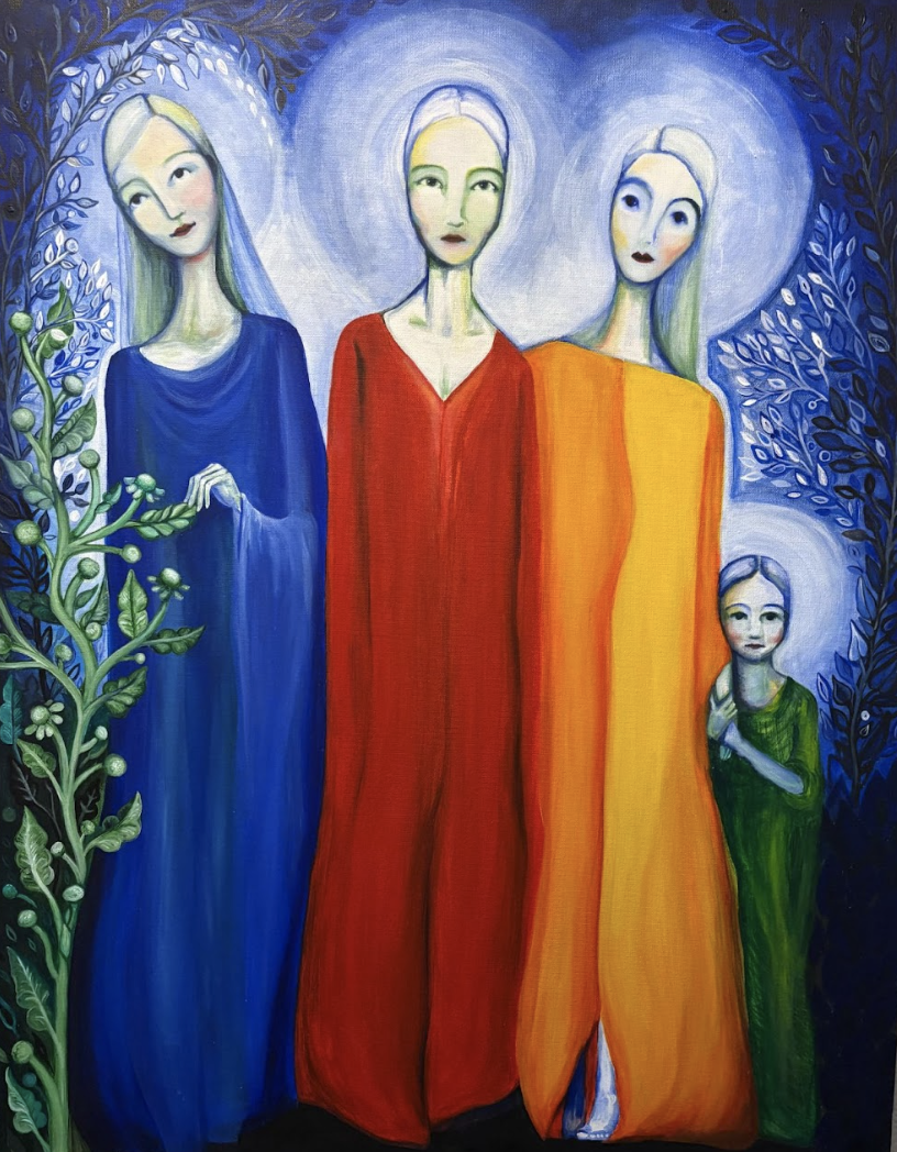 ‘Sisters & Me’ by Tiffany Sierras: popping colors reminds me of my sister...