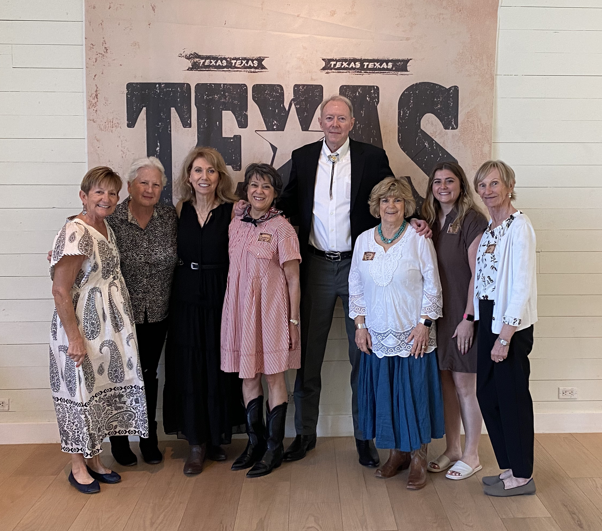 Board members of the Friends of the Dripping Springs Library pause for photo...