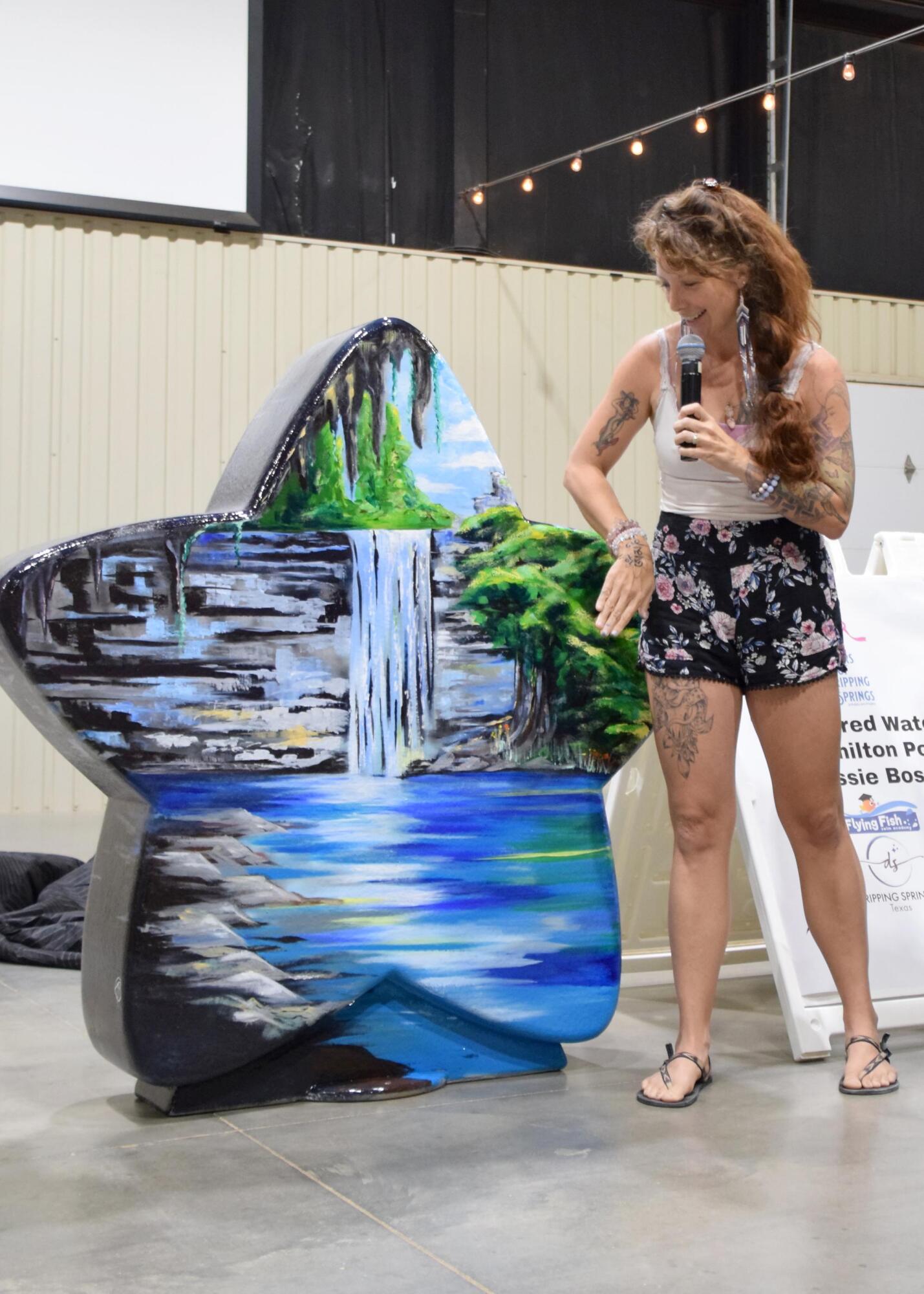 PHOTO BY LAURIE ANDERSON Jessi Bostad talks about her star, “Sacred Waters.”