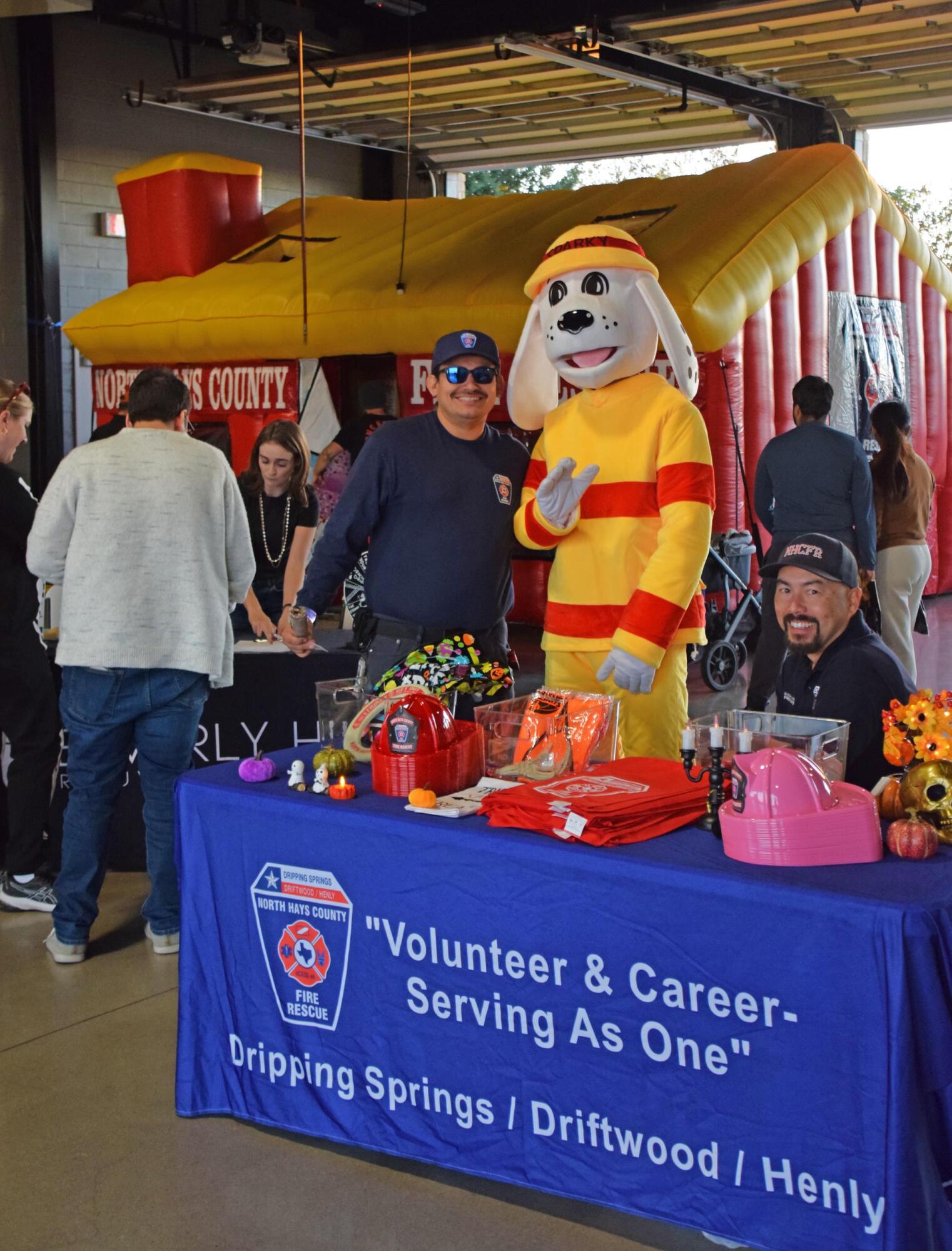 PHOTO BY LAURIE ANDERSON North Hays County Fire Rescue staff, including Spark...