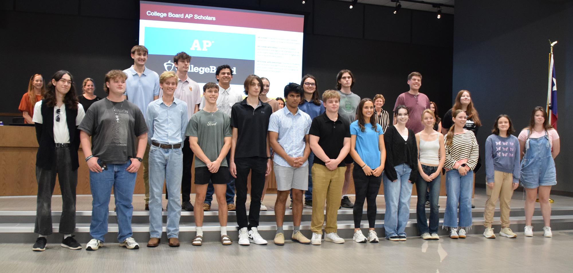 PHOTO BY LAURIE ANDERSON The board recognizes Dripping Springs High School’s...