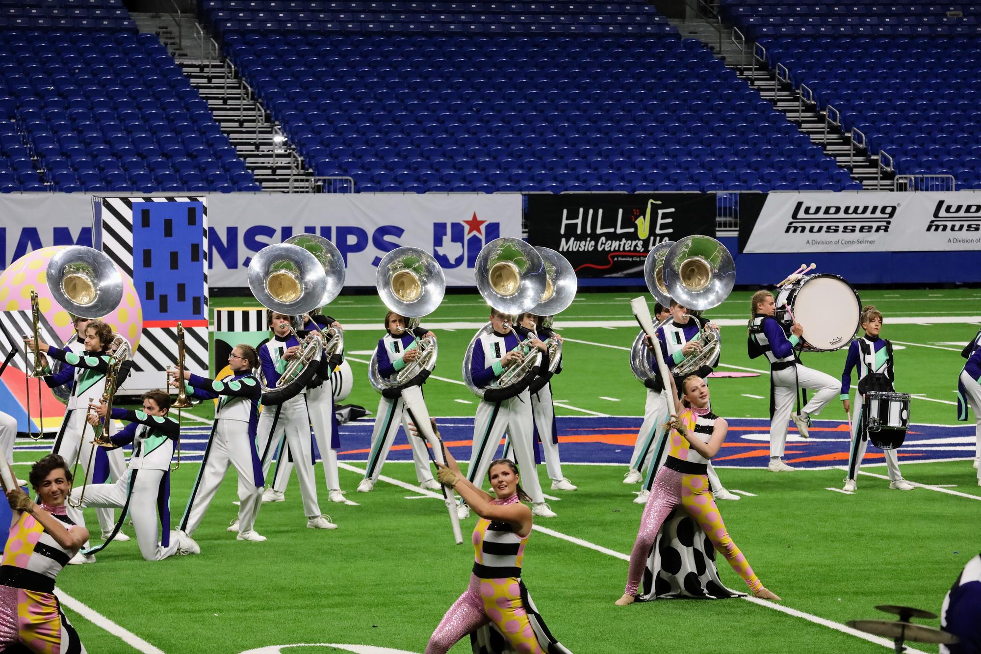 PHOTO BY CARYN PACELLI The Tiger Band’s tuba section performs during their s...