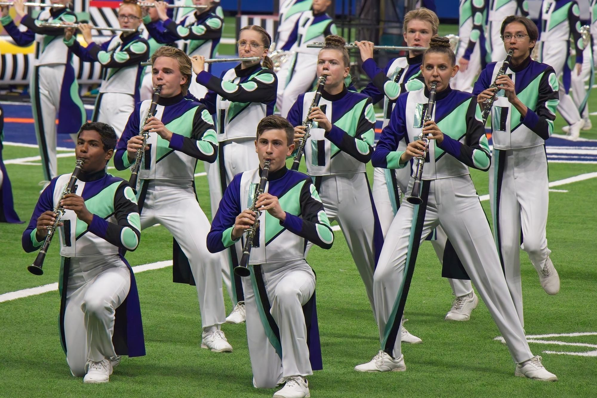PHOTO BY RANDY CLARKE Tiger Band members perform choreography and music durin...