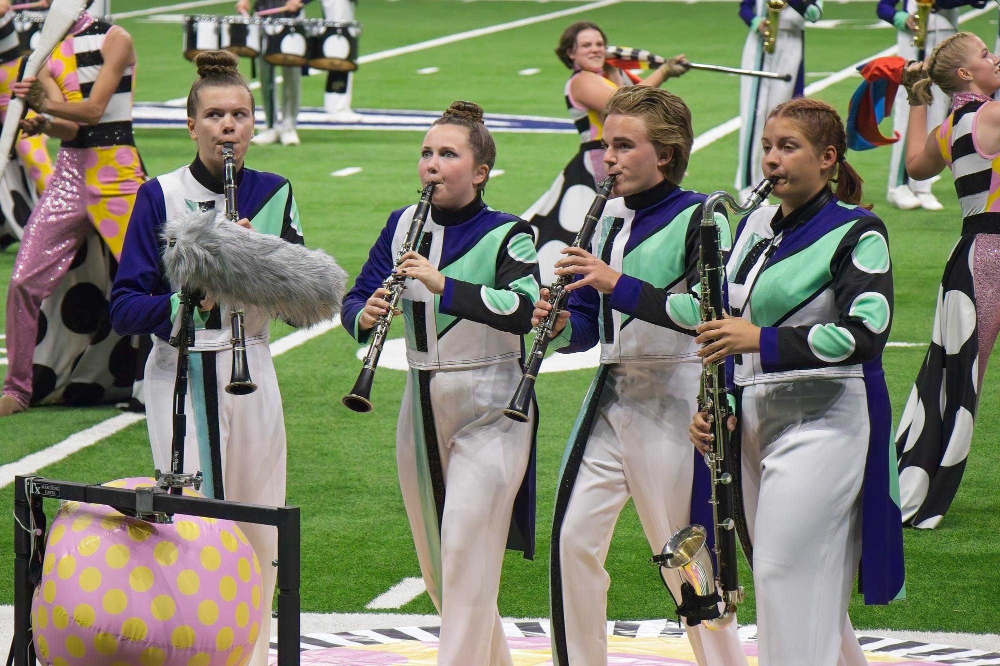 PHOTO BY RANDY CLARKE Emily Kuhn, AJ Waller, Gavin MacAlpine and Kota Reyes a...