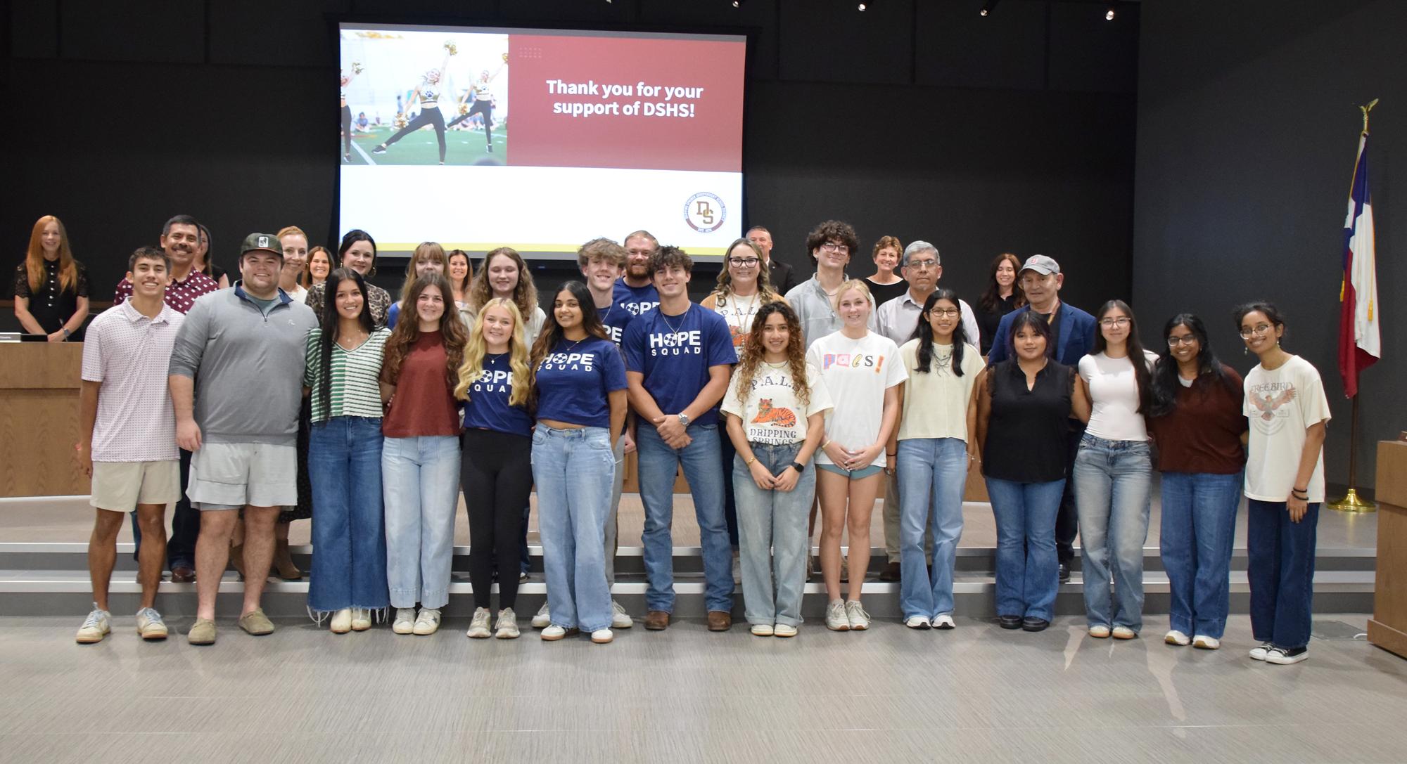 PHOTO BY LAURIE ANDERSON Drippings Springs High School club leaders presented...