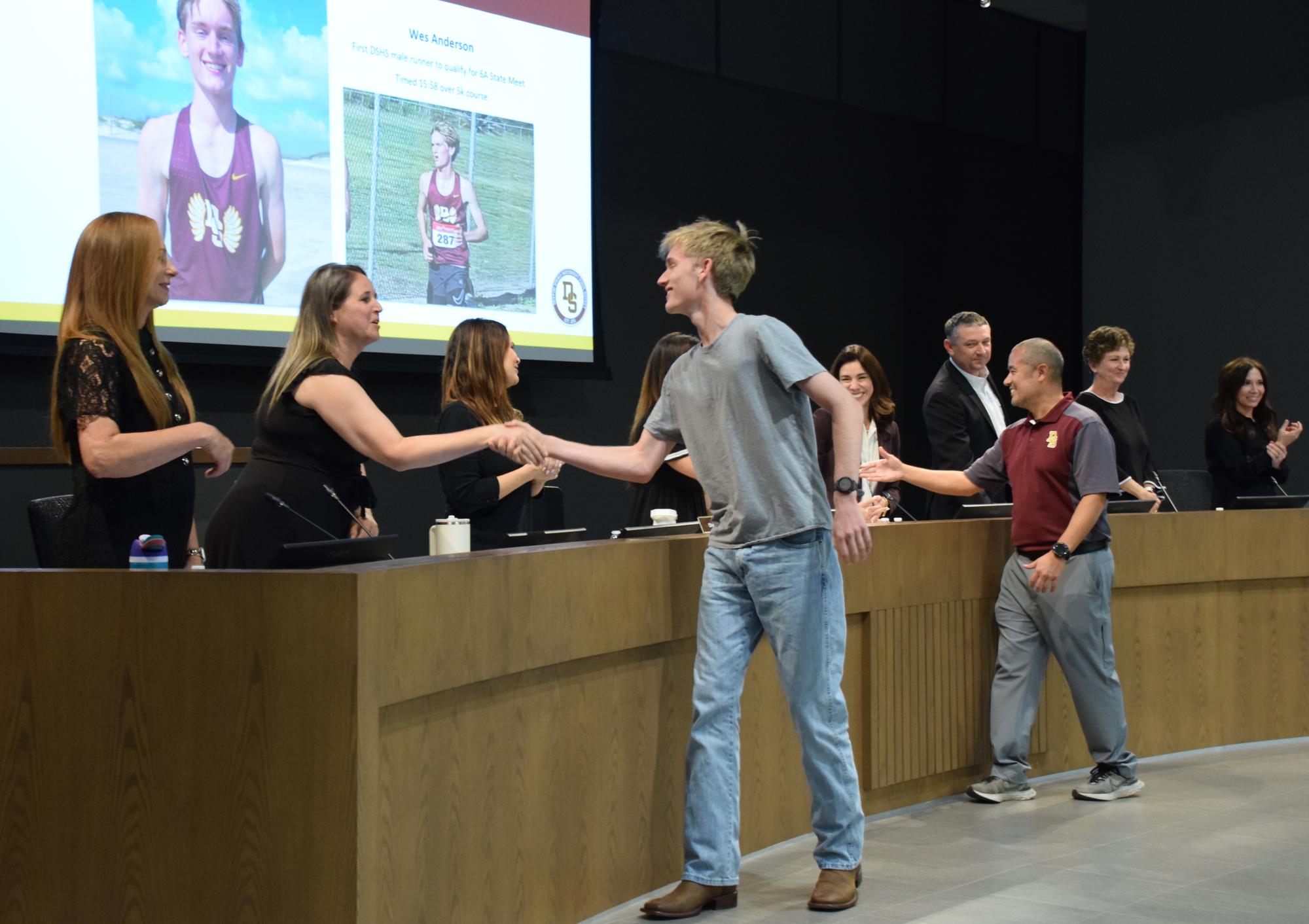 PHOTO BY LAURIE ANDERSON The board congratulates Wes Anderson on advancing to...