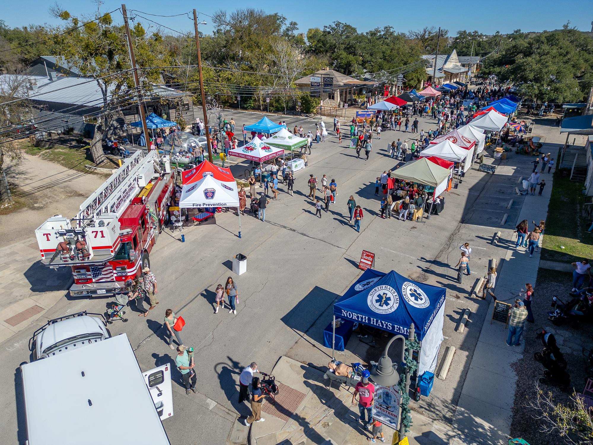 PHOTO BY DAVE WILSON Mercer Street, as seen from above, had a good turnout fo...